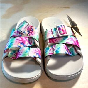NWT Chaco Colorful Tie-Dye Sandals with Buckle Sz 8